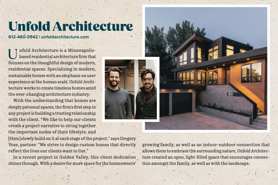 Unfold Featured in Midwest Home's "Architects at the Top"